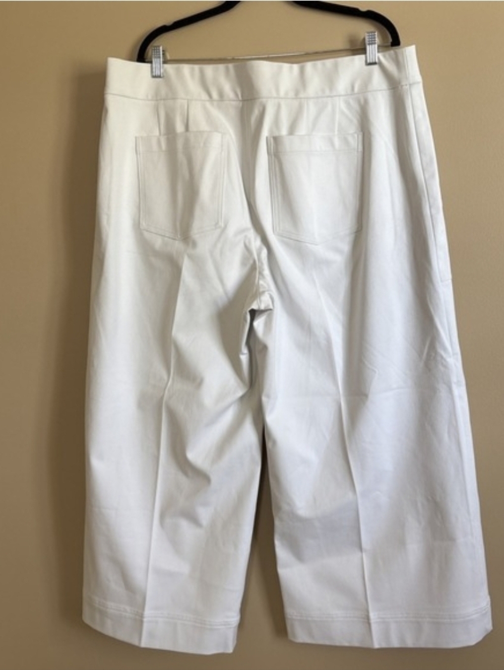 Spanx 2x High-Waist Wide-Leg Cropped Capri White Pants - Picture 9 of 9